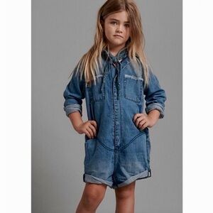 One Teaspoon Blue Denim Kids Romper